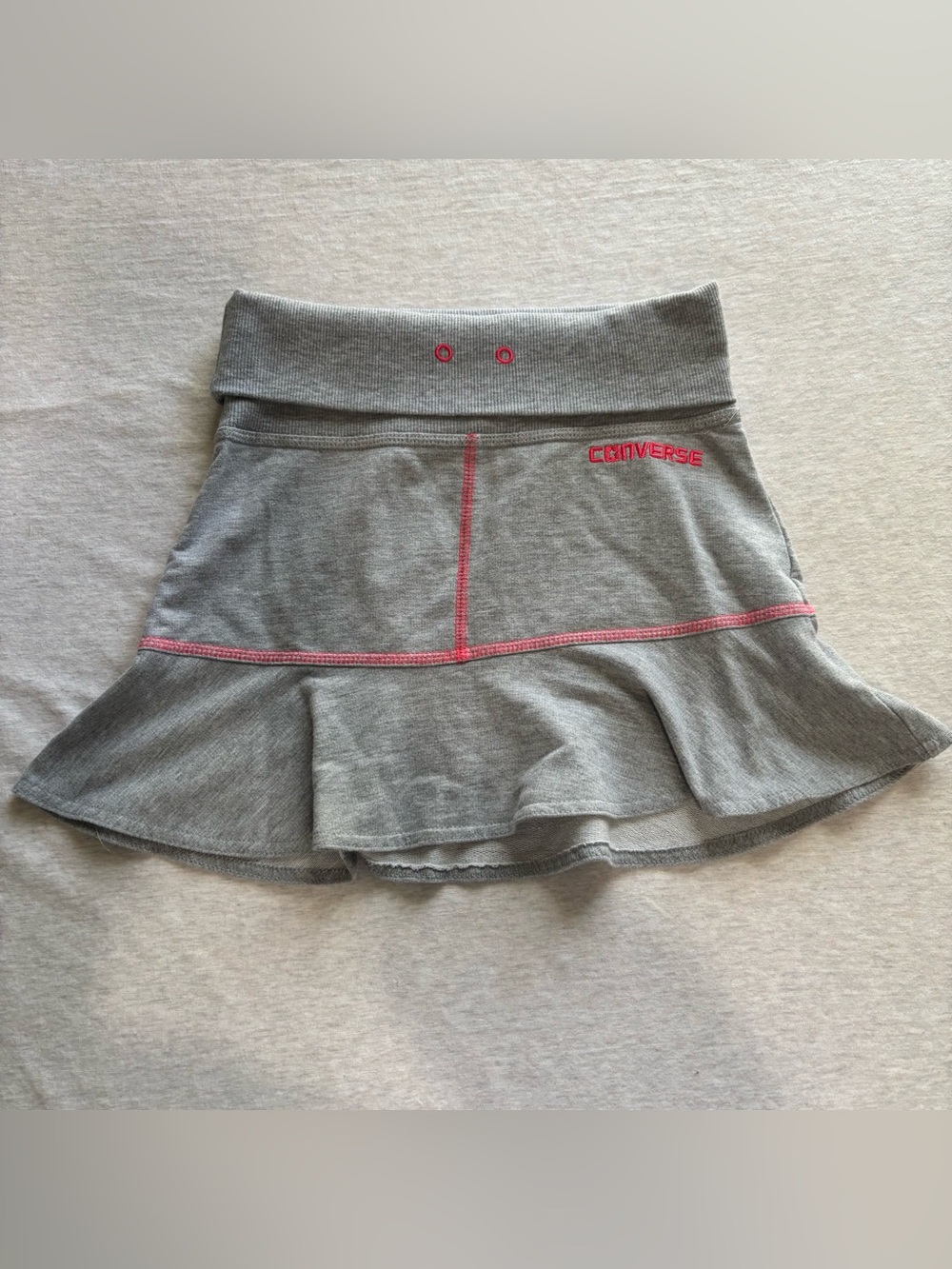 Converse All Star Kids Gray & Hot Pink Ruffle Athletic Skirt Size M